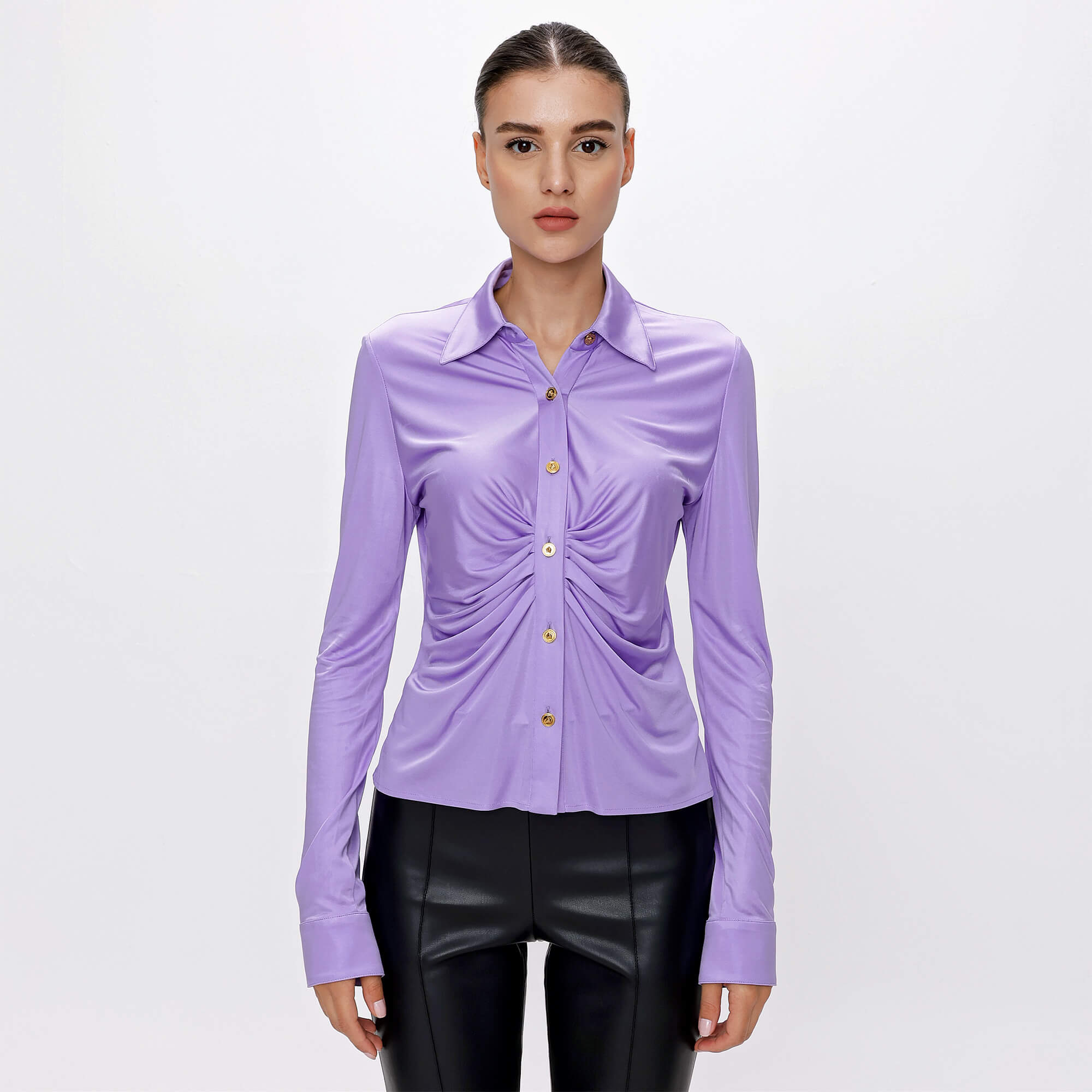 Versace - Lilac İconic Button Shirt